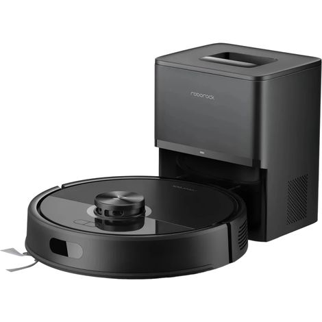 Aspirateur robot noir Roborock Q7 TF+ – Aspiration 10 000 Pa – Autonomie 150 min – Station RockDock Plus pour vidage automatique