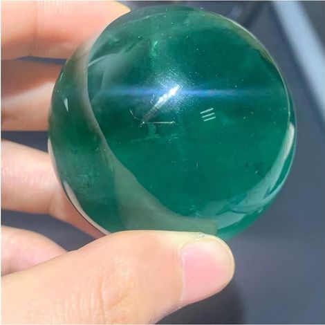 Boule de Cristal de Quartz Fluorite Verte Naturelle, Pierre Naturelle, sphère de Pierre précieuse Collections de la Maison (1/5)