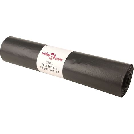 Bin Bags 250 pcs Black 120 L vidaXL