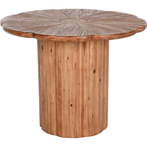 Table de salon ronde en bois pour votre intérieur élégant - Bois naturel légèrement veiné (1/4)