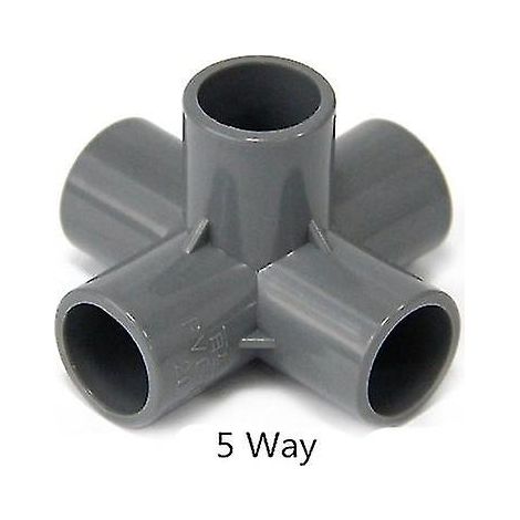 Raccords de tuyau PVC 3, 4, 5 ou 6 voies, répartiteur de tuyau 20-50 mm, adaptateur pour tuyau d'arrosage, bricolage, raccord d'étagère 25 mm x 25 mm
