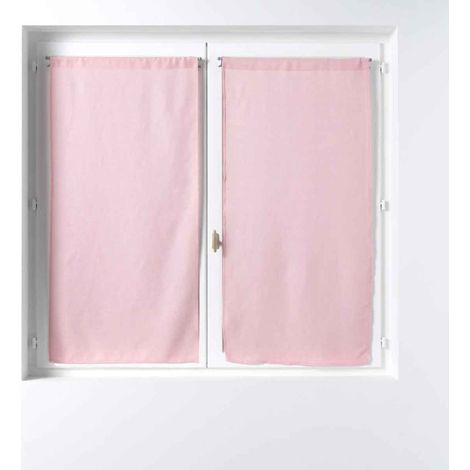 Paire de Voilages "Soane" 60x120cm Rose (1/4)