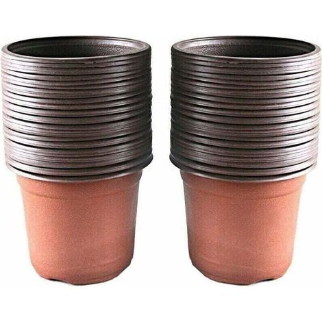 Lot de 100 Pots en Plastique pour semis et Plant, 10 cm (1/4)