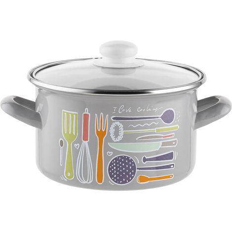 Emaillierter Topf Emalia Polska Pleszew Staffio 16 cm 2 l (1/5)