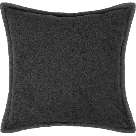 vidaXL Funda de almohada 2 pcs HOUTEN Gris oscuro 80 x 80 cm Bouclé (1/2)