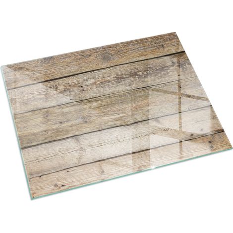 Funkenschutzplatte für Kamin Dekorative Glas Glasbodenplatte Glasboden Hartglas Naturholzbretter 120x80 cm