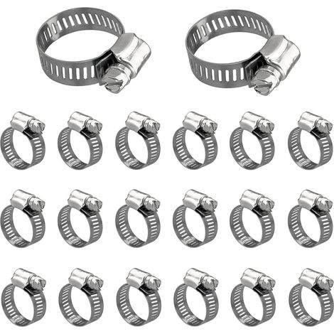 20 Pezzi Fascette Stringitubo Fascetta Stringitubo In Acciaio Inossidabile 13-19mm Fascetta Stringitubo Regolabile Heavy Duty Resistente Alla Ruggine Fascetta Stringitubo Per Famiglia Tubo Dell'acqua  (1/5)