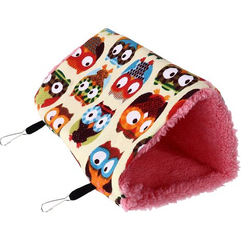 Perchoir hamac pour calopsitte et perruche, nid triangulaire épais et chaud, confortable (modèle : hibou, taille M) (1/5)
