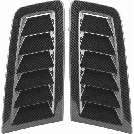 Cubierta universal para salidas de aire, 2 piezas, piezas exteriores de coche para Focus RS MK2, color fibra de carbono (1/5)