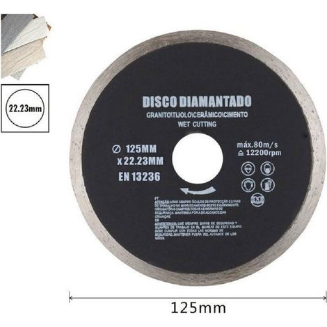 TrAdE Shop Traesio - Disco Diamantato Corona Continua 125 - 180 Mm Piastrelle Ceramica Porcellana - -125 mm -