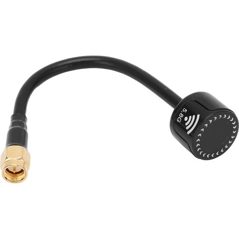 Antenne 125 mm 5,8 GHz 2,5 dBi pour drone FPV télécommandé, résistante aux chocs, polarisation circulaire droite, noire (1/5)