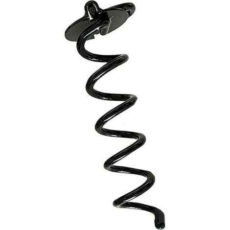 Ancrage au Sol, Piquet de Tente, Piquets d'ancrage, Ancrage Trampoline, Solides Piquets d'ancrage Spiralés en Acier pour Trampoline, Jardin, Camp, Tentes, Balançoire, 28cm, Noir (1/4)