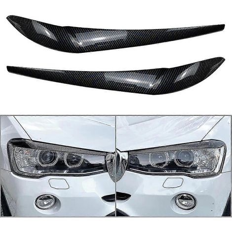 2 Stück Scheinwerferblenden für BMW X3 F25 und X4 F26 (2014–2017) – Carbonfaser