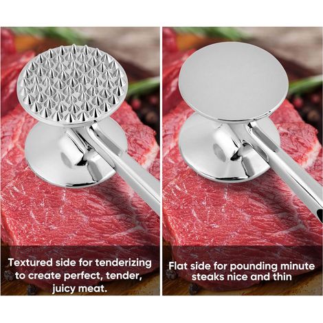 Attendrisseur de viande manuel pour attendrir le poulet, le steak, le bœuf et la volaille. (1/4)