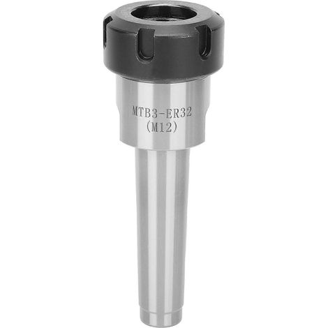 Porte-outil de fraisage CNC, mandrin à pince, queue conique Morse, accessoire de tour à dos plat MTB3-ER32(M12)