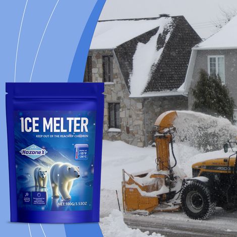 Agent de dégivrage adapté au déneigement et au dégivrage en hiver, agent de dégivrage basse température pour béton – 100 g (1/5)