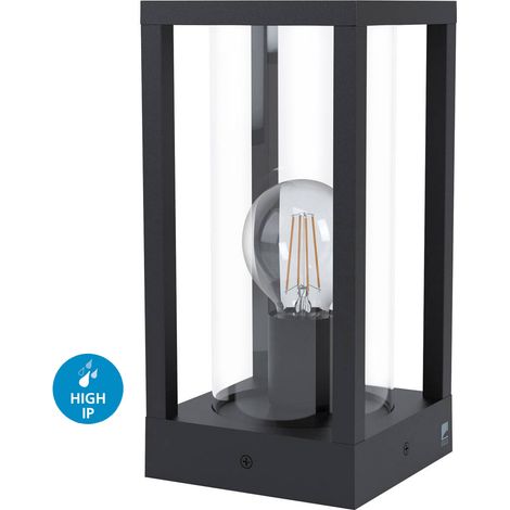 Piantana Esterno Contemporaneo Cascinetta Alluminio Nero E27 (1/5)