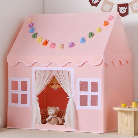 Tente de Jeu Enfants: Tente pour Tout-Petits pour l'intérieur l'extérieur - Grande Maison de Jouets pour Les Anniversaires de garçons et de Filles,Rose (1/5)
