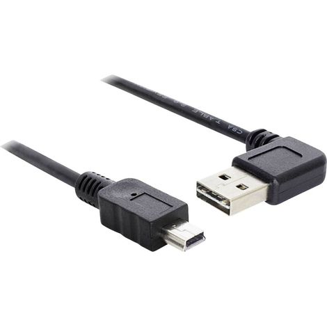 DeLOCK Delock 1m USB 2.0 A - miniUSB m/m - 1 m - USB A - Mini-USB A - 2.0 - Male connector / Male connector - Noir (83378) (1/4)