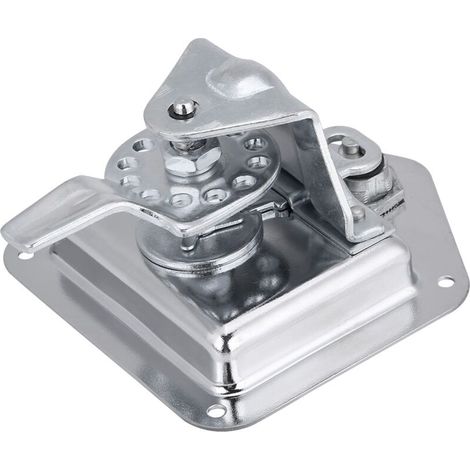 Serrure de remorque en T, kit de clés de boîte à outils de serrure de poignée de pliage en forme d'acier inoxydable pour la remorque de camion 12.5 12.2cm/4.9 4.8in (1/5)