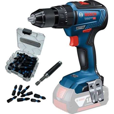 Bosch 18v GSB 18V-55 Professional Brushless Combi Drill GSB18 Bare + 25PC Set (1/5)