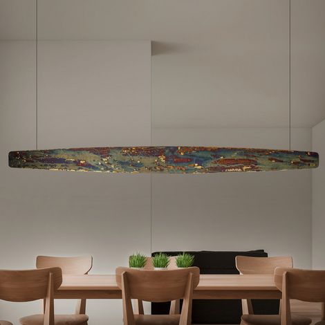 [GEBRAUCHT] B-Ware Quitani Hängeleuchte Pendelleuchte Led Persida Innenlampe Schlagmetall Gold578