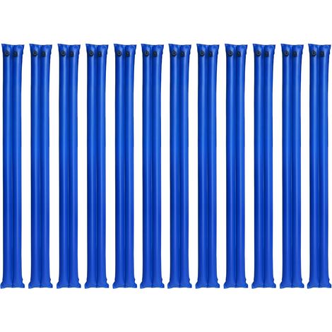 Sacs de lestage pour bâche de piscine, 12 pièces de 2380 mm, doubles chambres, PVC 0,4 mm, bouchons étanches, pour hivernage piscine enterrée, bleu (1/5)