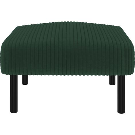 Pouf en velours côtelé avec structure métallique – polyvalent comme repose-pieds, siège d’appoint ou table basse – montage rapide sans outil (1/5)