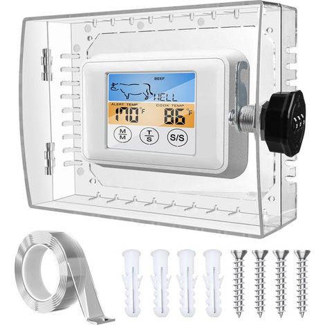 (1 PCS) Convient de 15X12.7cm Thermostat Guard, Boîte de Verrouillage de Thermostat Universelle, Protection de Thermostat Transparente avec Couvercle (1/5)