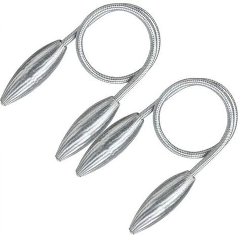Oval curtain tiebacks for decorative curtains (1 pair)
