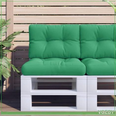 360562 Coussin de palette vert 60x40x12 cm tissu (1/5)