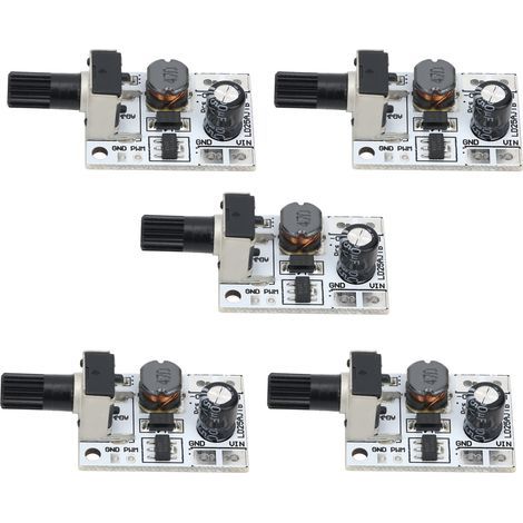 Lot de 5 variateurs de lumière LED à luminosité réglable DC 6-24 V 20 W avec contrôleur PWM (1/5)