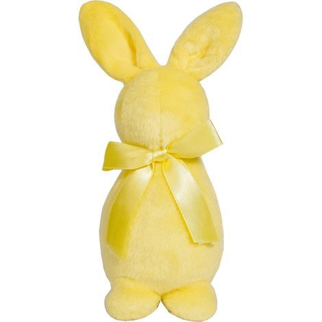 Lapin De Décoration De Pâques - Figurine Floquée Avec Nœud Papillon - 20 Cm - Pour Centre De Table Printemps Et Décor Intérieur - Lot De 1 (1/5)
