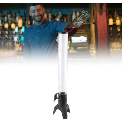 Tour de Bière à Trois Pieds avec Tubes à Glace Amovibles 3L - Distributeur de Boissons pour Bar
