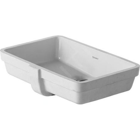 Duravit Vero - Vasque à encastrer, 49x32 cm, avec WonderGliss, blanc alpin 03304800001
