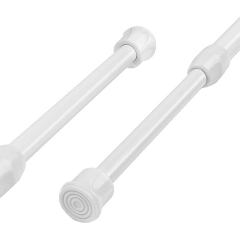 2er-Pack Gardinenstangen, 40–70 cm, rutschfest und rostfrei, ausziehbar, ohne Bohren, für Badezimmer, Duschvorhänge und Kleiderstangen (1/5)