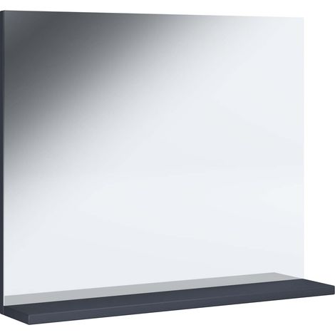 Ebuy24 – Miroir simple de salle de bain 60x50 cm en verre de sécurité ESG – Miroir mural avec étagère pratique – Design intemporel