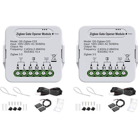 2X Ouvre-Porte de Garage SmartZigbee - Accessoire de Portail Télécommandé Compatible avec Alexa et GoogleHome (1/5)