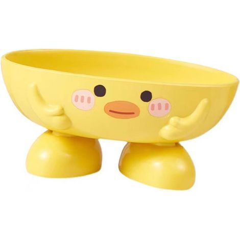 Lustige Seifenschale für Kinder mit Cartoon-Motiven, schnelltrocknend, erhöht, mehrere Abflusslöcher, Badezimmer, Dusche, niedlich und langlebig. (1/5)