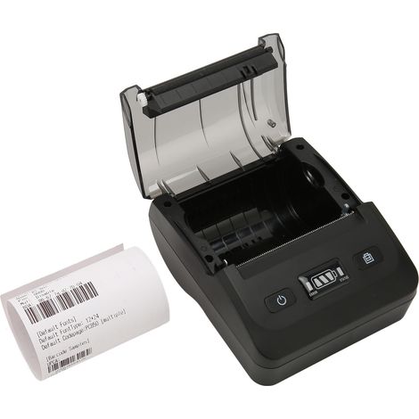 Imprimante thermique 80 mm, connexion BT4.2, vitesse d'impression 50 à 80 mm/s, résolution 203 dpi, compatible ESC POS, imprimante d'étiquettes d'expédition USB-C, alimentation 100-240 V (prise europé (1/5)