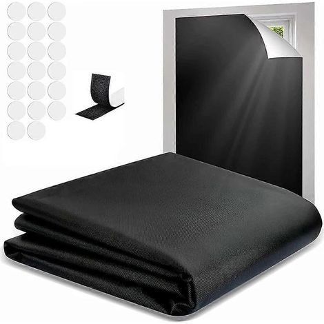 Film occultant portable sans perçage, stores occultants de voyage, protection solaire, rideaux occultants 145 x 300 cm (1/5)