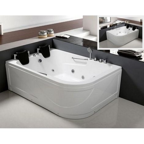 Bagno Italia Vasca idromassaggio con riscaldatore 170x120 cm 2 posti versione destra multifunzione (1/5)