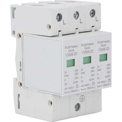 Parafoudre triphasé ignifugé 420 V pour une utilisation domestique (1/5)