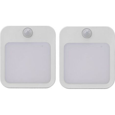 Mini veilleuse LED blanche chaude avec capteur de mouvement, 2 pièces, veilleuse à luminosité réglable, prise ue 110-220V (1/5)
