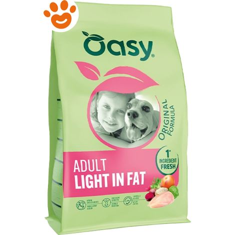 Oasy Dog Original Formula Adult Light in Fat con Pollo - Sacco 10 Kg -