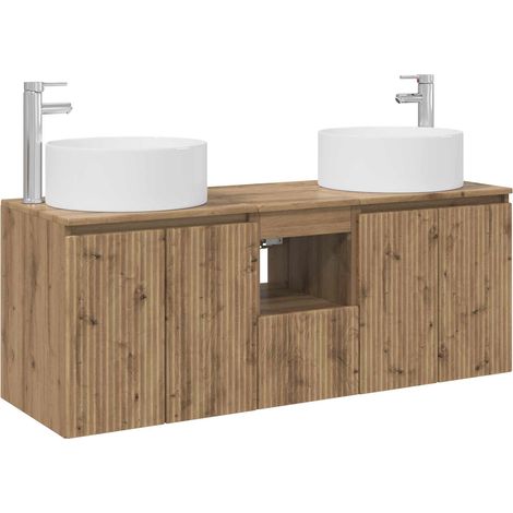 Bathroom Cabinet Set 3 pcs Artisan Oak 49.5 x 44.5 x 65.5 cm vidaXL (1/5)
