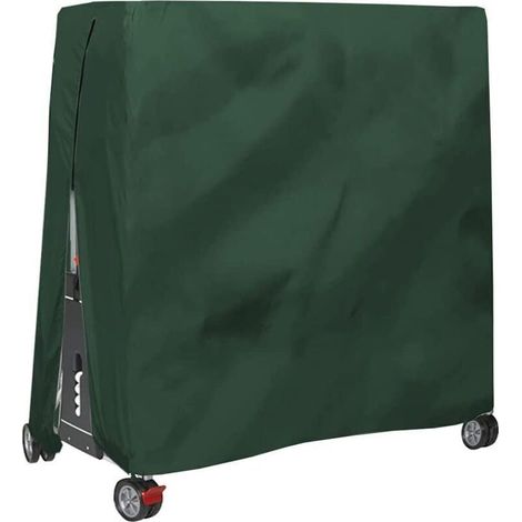 Housse de table de ping-pong extérieure imperméable et anti-poussière Housse de table de ping-pong , Vert , 165x70x185cm (1/4)