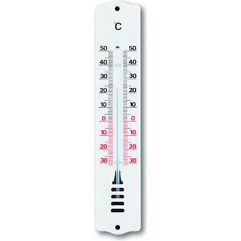 Innen-/Außenthermometer Weißmetall 220mm (1/2)