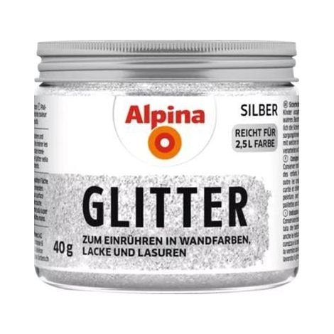 Alpina Kreativ Glitter Silber 40g