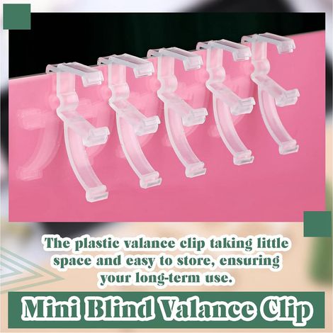 2-inch transparent drape clip concealed window mini blind clip right angle cover blind accessory (1/5)